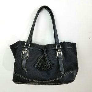 NY&C Black Shoulder Bag Tote Purse Satchel
